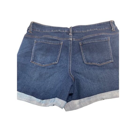 Time & Tru Womens Denim Shorts XL 16-18 Blue Jeans Stretch Comfort - Picture 4 of 5